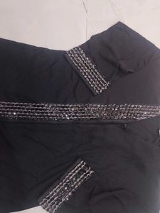 Sparkling Black Abaya with dupatta