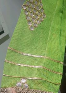 Green Embellished Kurta