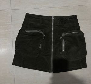 Corduroy Cargo Mini Skirt (freakins)