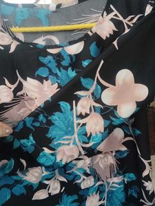 Korean Floral Digital Print One piece/ Midi dress