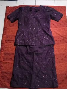 Vintage Purple Skirt Suit