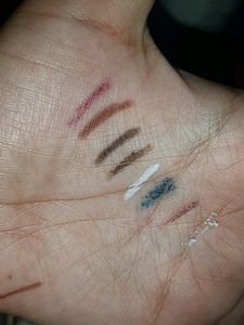 Lipliner/eyebrow/kajal Pencils Combo Of 8