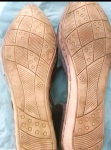 Embellished Brown Flat Sandals