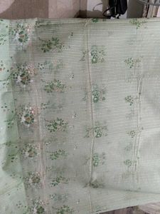 Elegant Mint Green Saree