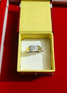 solid pure silver gents ring