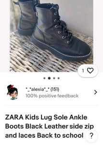 ZARA Kids Lug Sole Boots