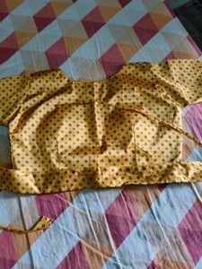 Stylish Yellow Polka Dot Blouse