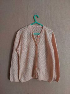 Peach Knit Cardigan