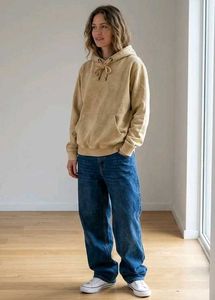 Comfortable Khaki Hoodie