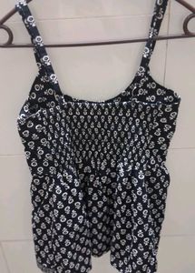 Cute Black &amp; White Print Cami Top