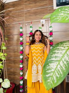 Mustard Sharara Set