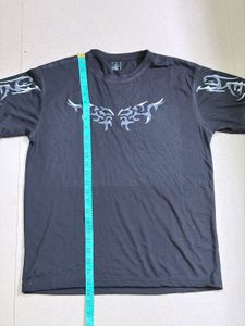 Black T-Shirt with Tribal Design