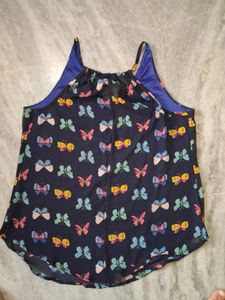 Butterfly Print Sleeveless Top