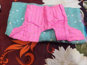 Pink &amp; Blue Saree Blouse