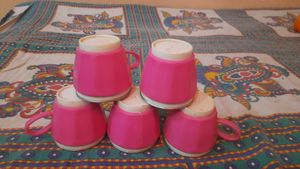 Set of 5 Pink Cups