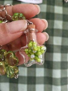 Cute Green Clover lucky Charm Keychain / keycharm