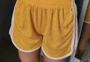 Yellow Shorts with White detailing