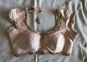 Elegant Pink Embroidered Blouse