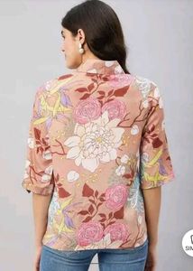 Floral Print Button-Up Shirt