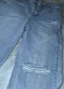 Distressed Wide Leg Jeans