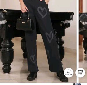 Shein Heart Print Black Jeans | Size 30