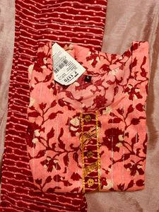 Pink Floral Kurta Set