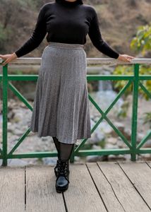 Flared Platted Skirt
