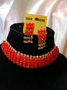 Red Sparkle Cute Necklace