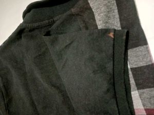 Men's Polo 6xl t-Shirt with Plaid Detail