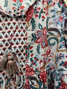 Flower Print A-line Kurti