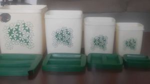 Vintage Canister Set - Opaque Plastic