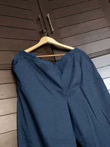 Fabindia Blue Cotton Palazzo Pants