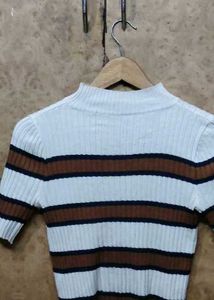 Striped Ribbed Top