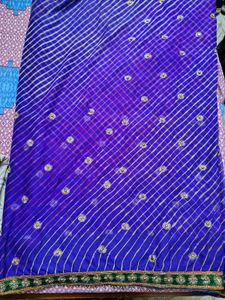 Elegant Blue Embellished Saree
