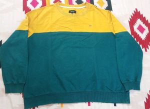 Sẓtori Men's 5XL Colorblock Sweatshirt (Yellow/Te