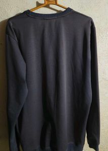 Stylish Dark Grey Graphic Print Full Sleeve Sweats