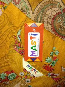 Mustard Printed Pakistani Kurti Set