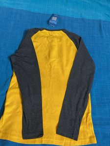 Boys Yellow &amp; Grey Raglan T-Shirt
