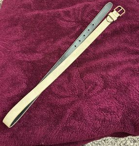 Women's Beige Textured Belt