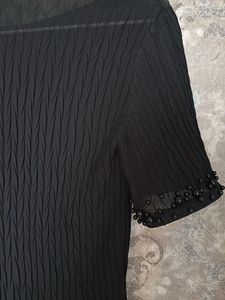 Elegant Black Beaded Top