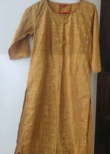 Stylish Mustard Printed Kurta