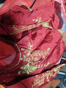 Lahnga choli maroon