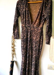 Elegant Patterned Maxi Dress