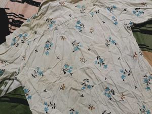Men's Cream Floral Print Shirt