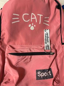 Cute Peach Cat Sport Backpack with Kit