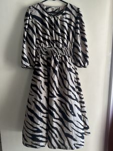 Stylish Zebra Print long One Piece Dress