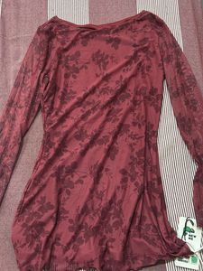 maroon dress