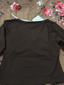 Brown Graphic Print T-Shirt