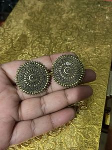 Oxidized Silver Jhumka Earrings