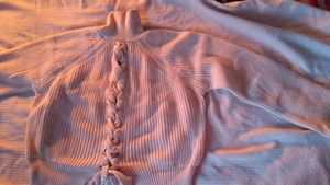 Knit Rib Stretchable High Neck Sweater.